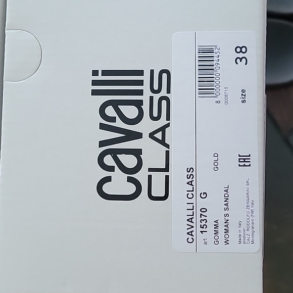 CAVALLI CLASS Women's Comfort Slides, 38/7.5, Black/Gold, New - Picture 8 of 8